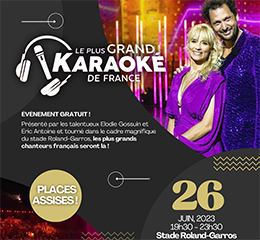 Participez au plus grand karaoké de France à Roland-Garros - Mairie de  Puteaux