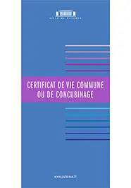 Certificat de vie commune