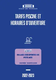 Tarifs piscine et horaires d’ouverture 2022 - 2023