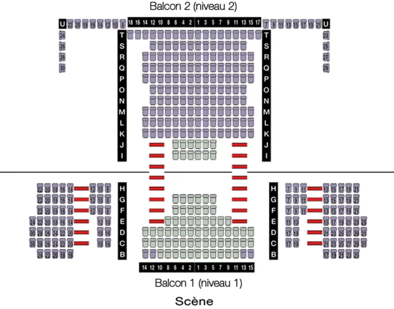 Label plan du balcon Théâtre de Puteaux