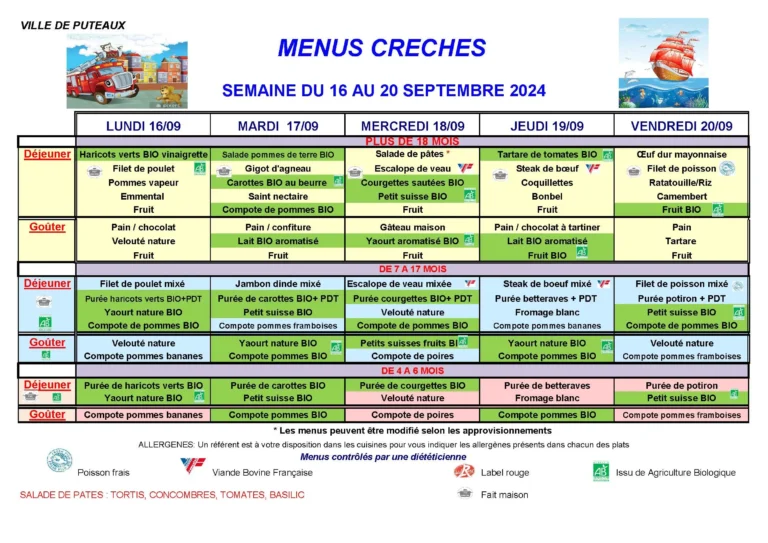 Menus du 16 au 27 septembre Municipales 1