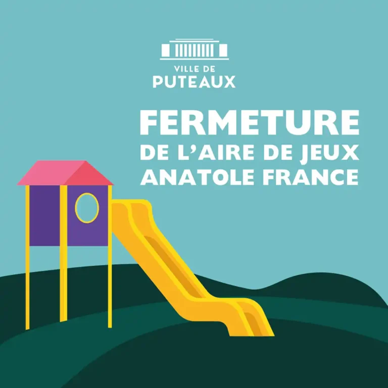 FERMETURE DE LAIRE DE JEUX Anatole France Puteaux